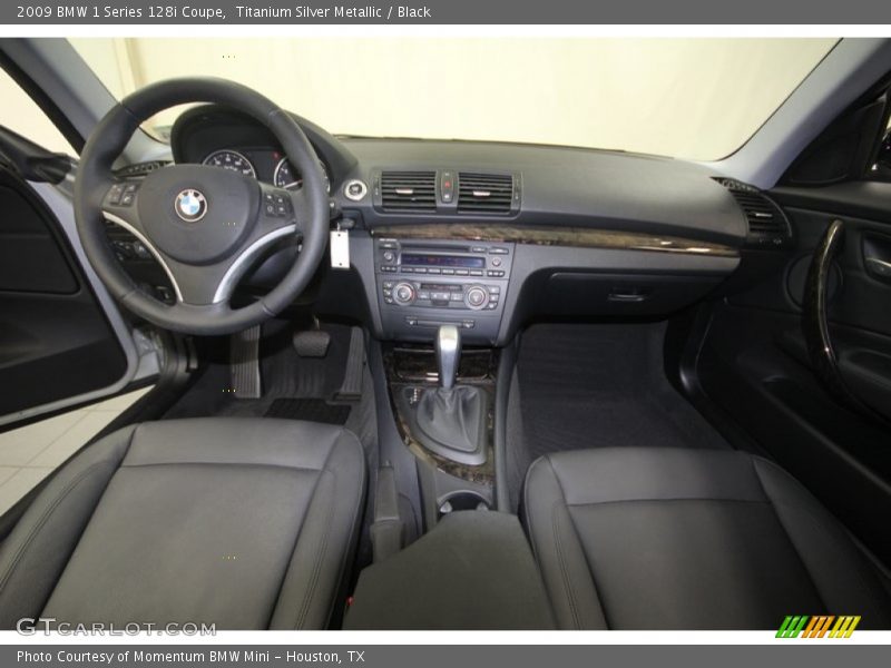 Titanium Silver Metallic / Black 2009 BMW 1 Series 128i Coupe
