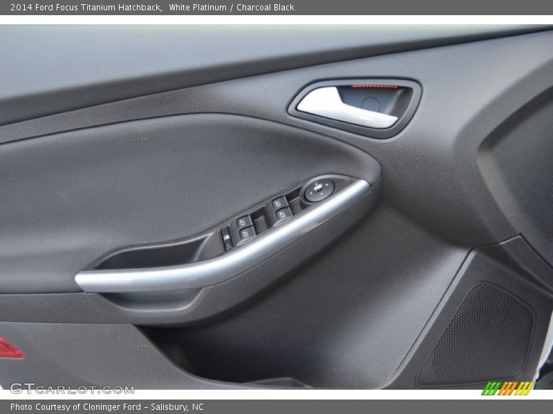 White Platinum / Charcoal Black 2014 Ford Focus Titanium Hatchback