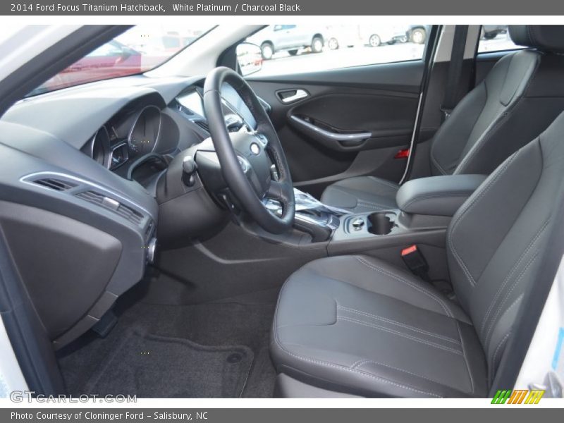 White Platinum / Charcoal Black 2014 Ford Focus Titanium Hatchback