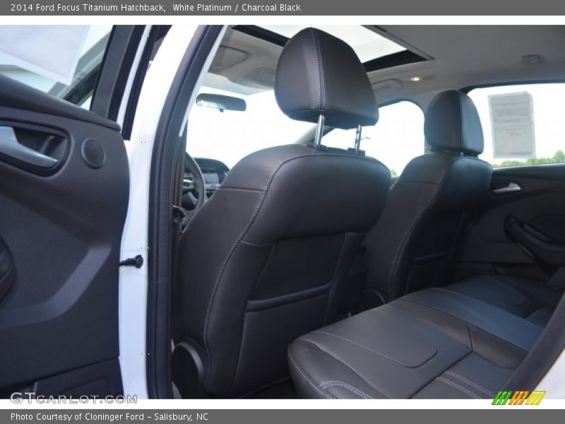 White Platinum / Charcoal Black 2014 Ford Focus Titanium Hatchback