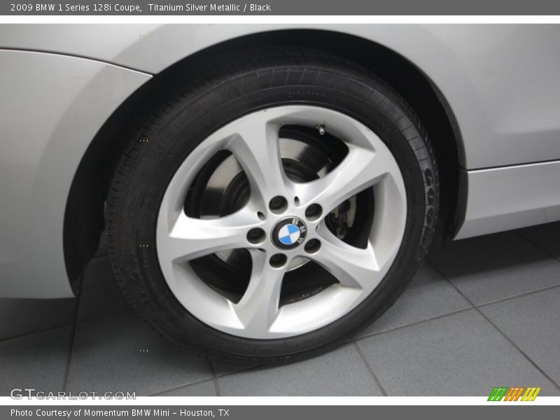 Titanium Silver Metallic / Black 2009 BMW 1 Series 128i Coupe