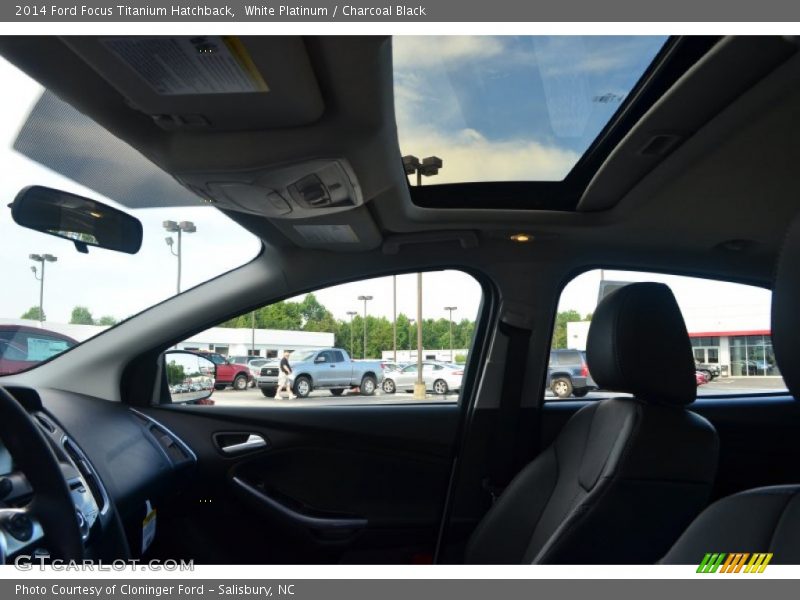 White Platinum / Charcoal Black 2014 Ford Focus Titanium Hatchback