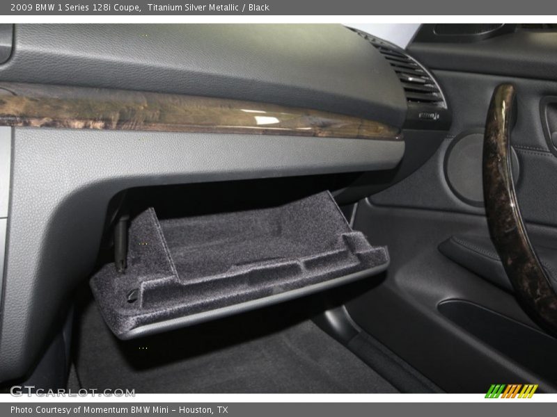 Titanium Silver Metallic / Black 2009 BMW 1 Series 128i Coupe