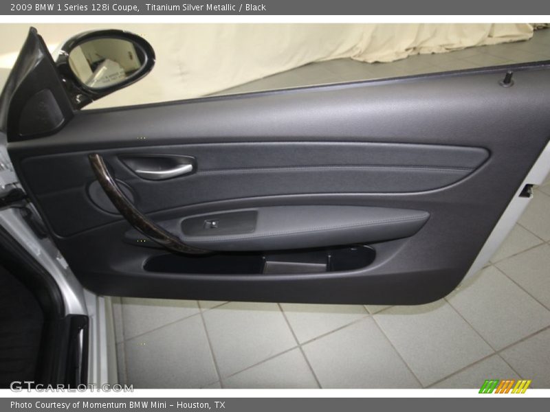 Titanium Silver Metallic / Black 2009 BMW 1 Series 128i Coupe