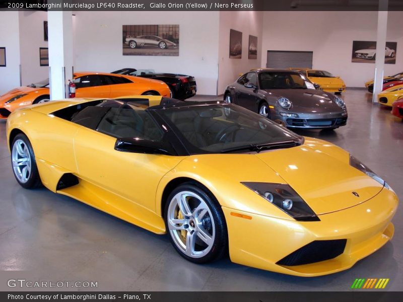 Giallo Orion (Yellow) / Nero Perseus 2009 Lamborghini Murcielago LP640 Roadster