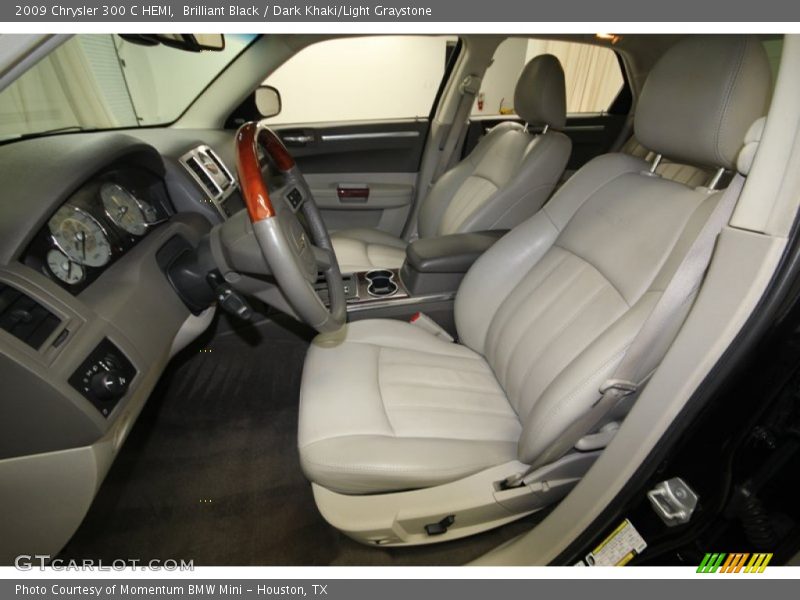 Brilliant Black / Dark Khaki/Light Graystone 2009 Chrysler 300 C HEMI