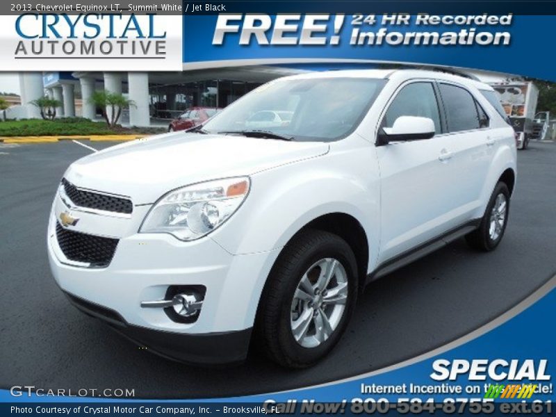 Summit White / Jet Black 2013 Chevrolet Equinox LT