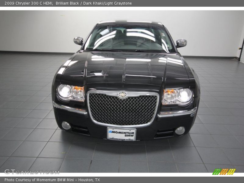 Brilliant Black / Dark Khaki/Light Graystone 2009 Chrysler 300 C HEMI