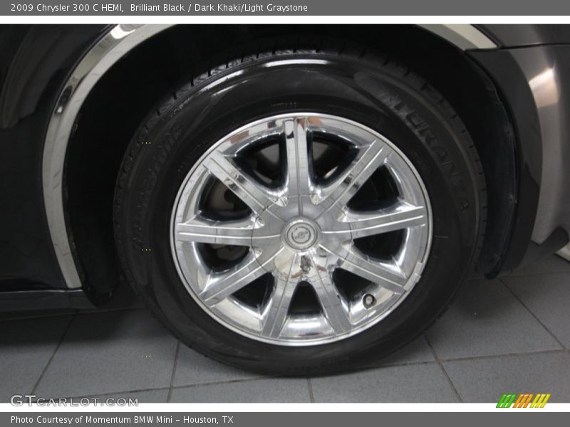 Brilliant Black / Dark Khaki/Light Graystone 2009 Chrysler 300 C HEMI