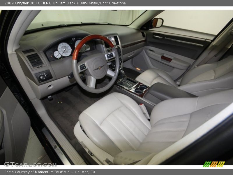 Brilliant Black / Dark Khaki/Light Graystone 2009 Chrysler 300 C HEMI