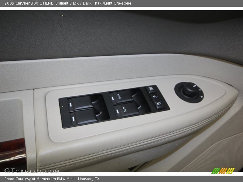 Brilliant Black / Dark Khaki/Light Graystone 2009 Chrysler 300 C HEMI