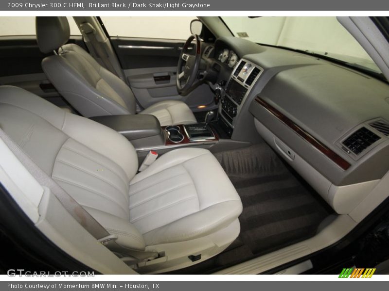 Brilliant Black / Dark Khaki/Light Graystone 2009 Chrysler 300 C HEMI