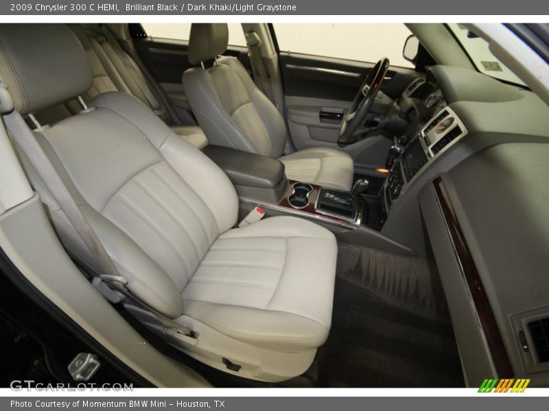 Brilliant Black / Dark Khaki/Light Graystone 2009 Chrysler 300 C HEMI