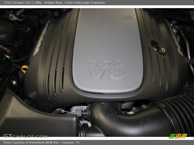 Brilliant Black / Dark Khaki/Light Graystone 2009 Chrysler 300 C HEMI