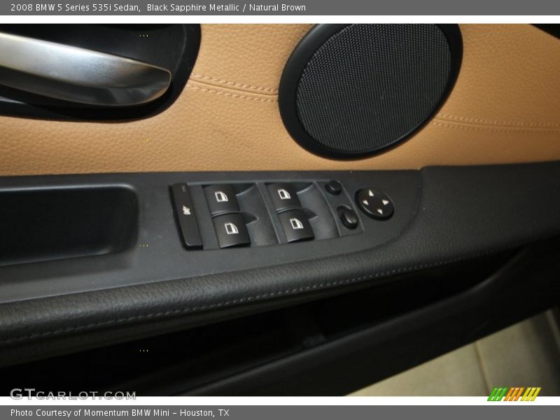 Black Sapphire Metallic / Natural Brown 2008 BMW 5 Series 535i Sedan