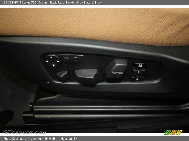 Black Sapphire Metallic / Natural Brown 2008 BMW 5 Series 535i Sedan