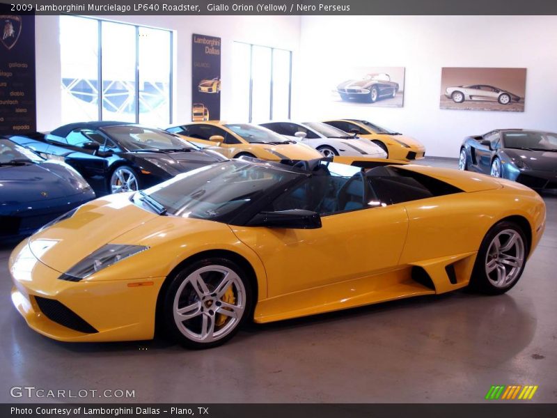 Giallo Orion (Yellow) / Nero Perseus 2009 Lamborghini Murcielago LP640 Roadster