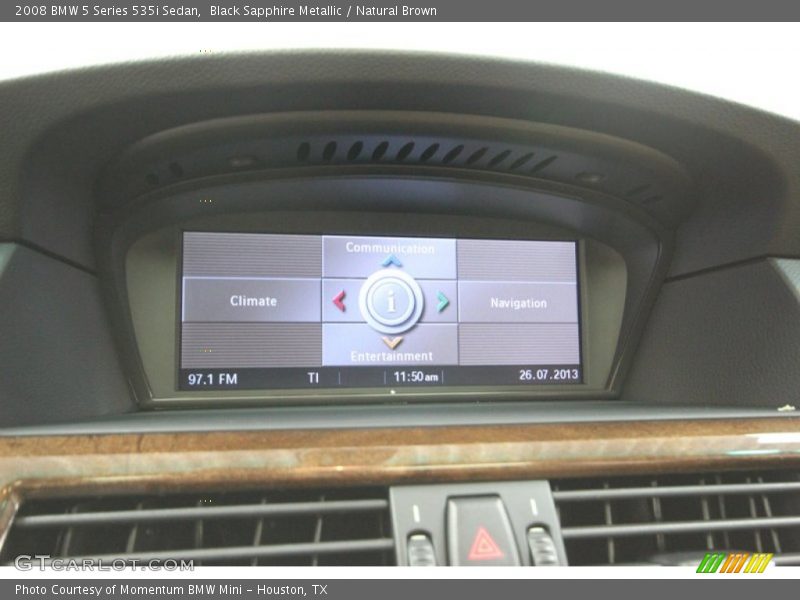 Black Sapphire Metallic / Natural Brown 2008 BMW 5 Series 535i Sedan