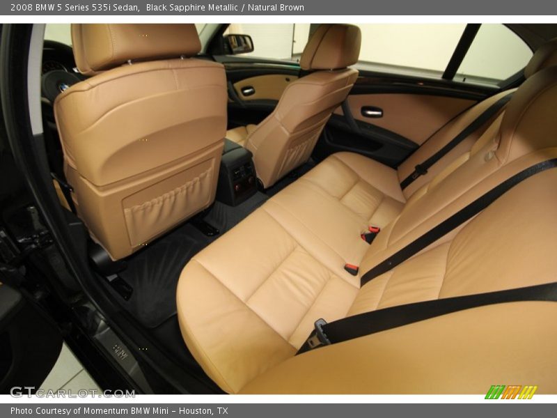 Black Sapphire Metallic / Natural Brown 2008 BMW 5 Series 535i Sedan
