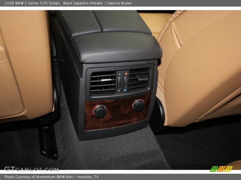 Black Sapphire Metallic / Natural Brown 2008 BMW 5 Series 535i Sedan