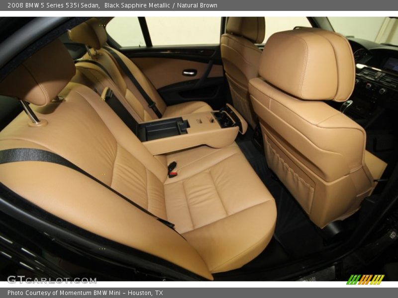 Black Sapphire Metallic / Natural Brown 2008 BMW 5 Series 535i Sedan