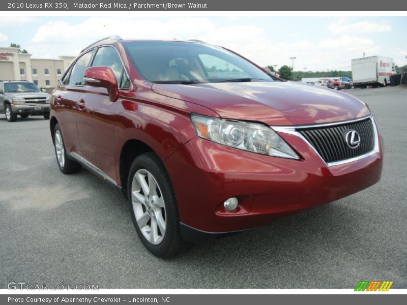 Matador Red Mica / Parchment/Brown Walnut 2010 Lexus RX 350