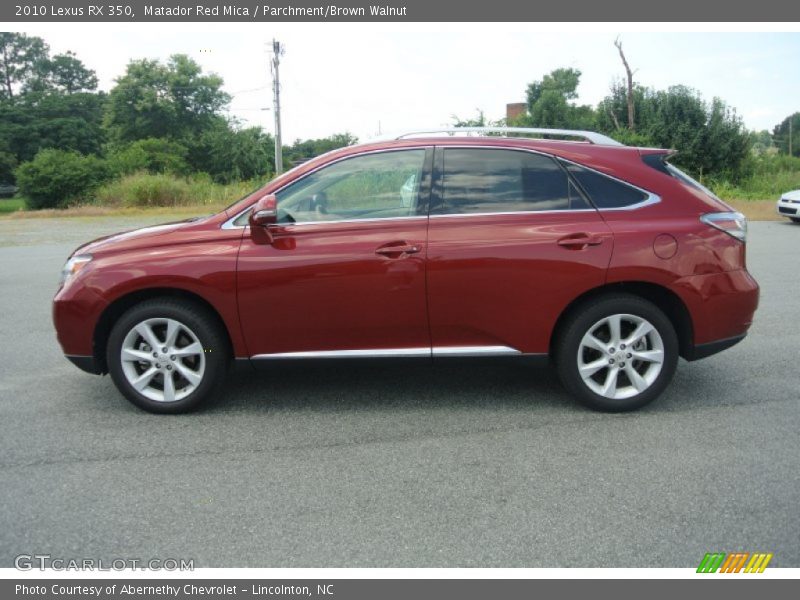 Matador Red Mica / Parchment/Brown Walnut 2010 Lexus RX 350