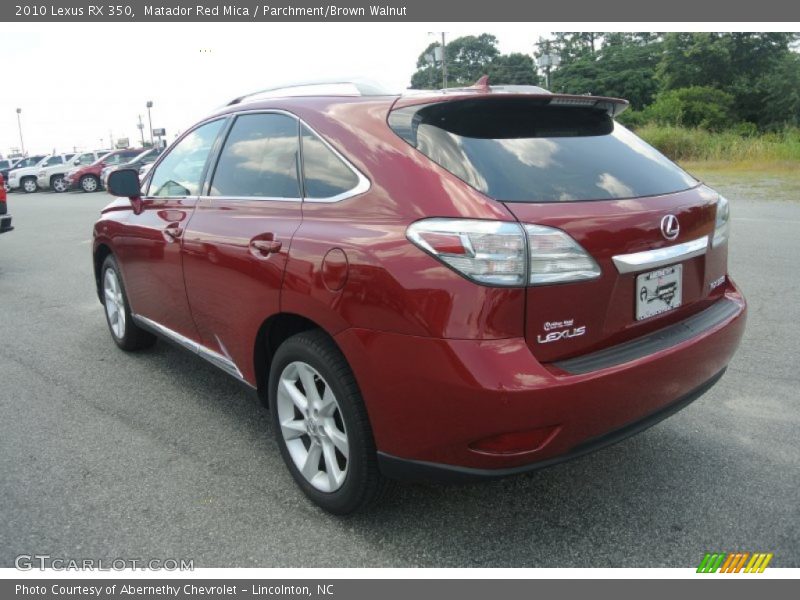Matador Red Mica / Parchment/Brown Walnut 2010 Lexus RX 350