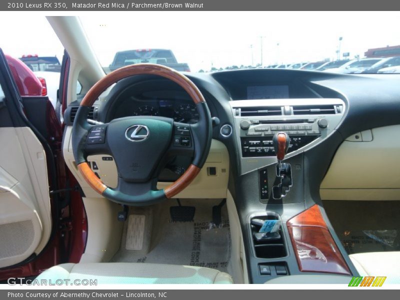 Matador Red Mica / Parchment/Brown Walnut 2010 Lexus RX 350