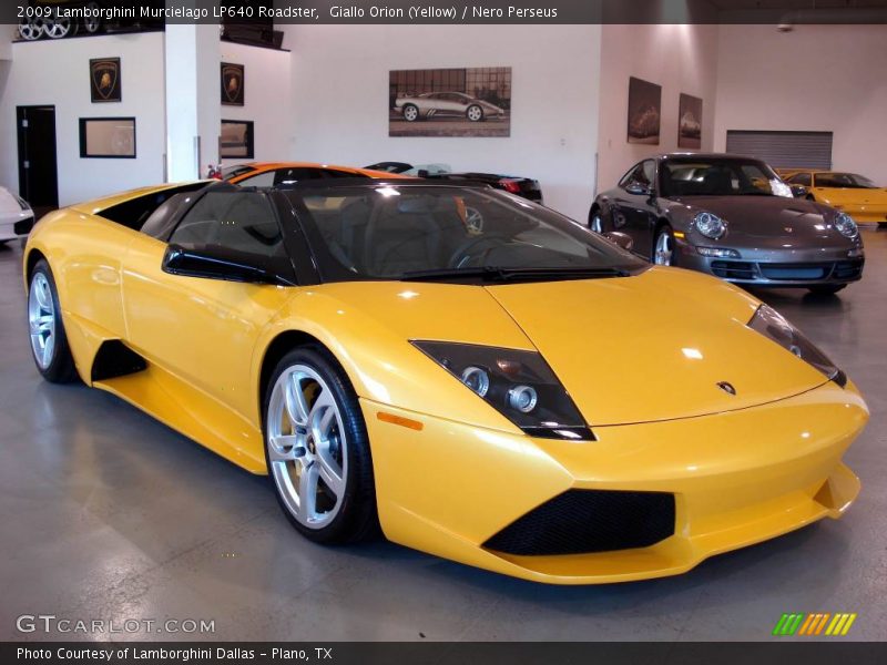 Giallo Orion (Yellow) / Nero Perseus 2009 Lamborghini Murcielago LP640 Roadster