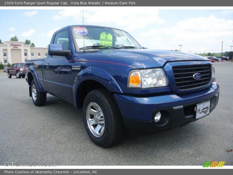 Vista Blue Metallic / Medium Dark Flint 2009 Ford Ranger Sport Regular Cab