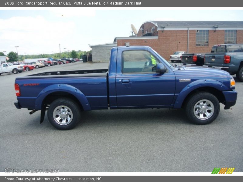 Vista Blue Metallic / Medium Dark Flint 2009 Ford Ranger Sport Regular Cab