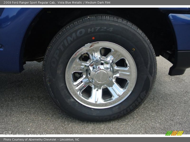 Vista Blue Metallic / Medium Dark Flint 2009 Ford Ranger Sport Regular Cab