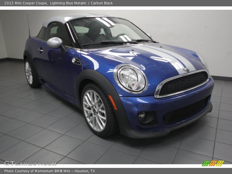 Lightning Blue Metallic / Carbon Black 2013 Mini Cooper Coupe
