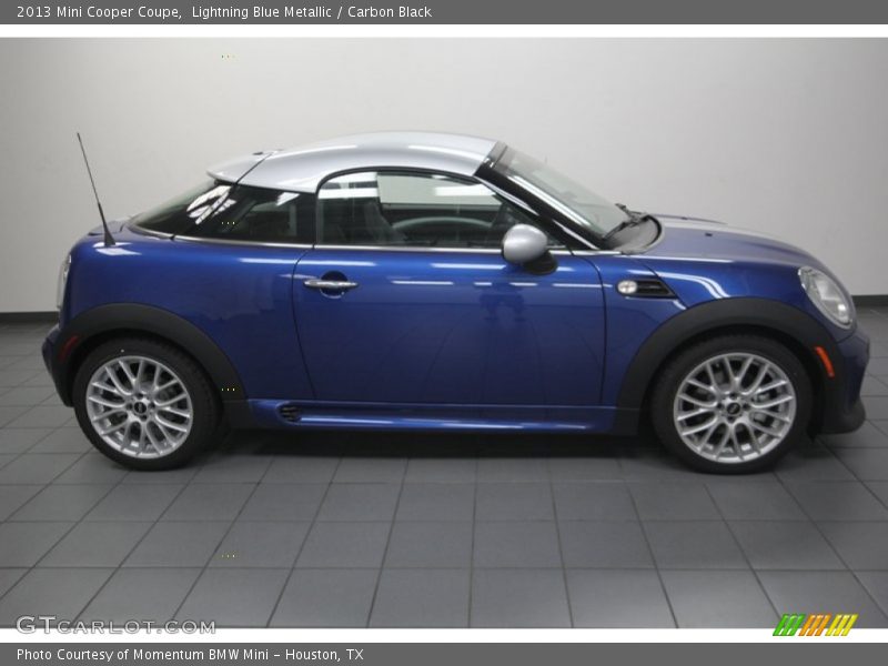 Lightning Blue Metallic / Carbon Black 2013 Mini Cooper Coupe
