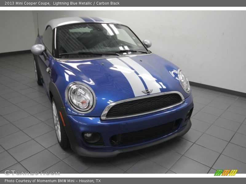 Lightning Blue Metallic / Carbon Black 2013 Mini Cooper Coupe