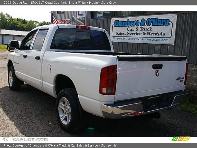 Bright White / Medium Slate Gray 2006 Dodge Ram 1500 SLT Quad Cab 4x4