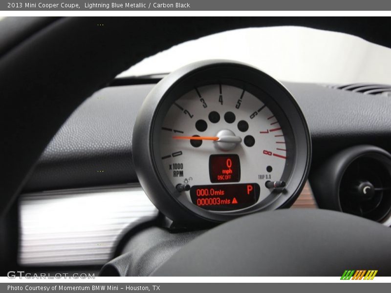 Lightning Blue Metallic / Carbon Black 2013 Mini Cooper Coupe