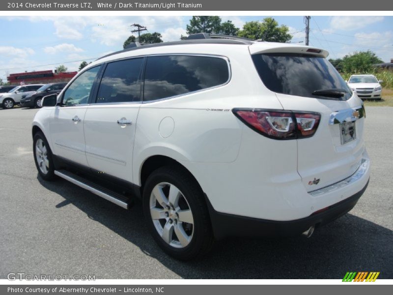 White / Dark Titanium/Light Titanium 2014 Chevrolet Traverse LTZ