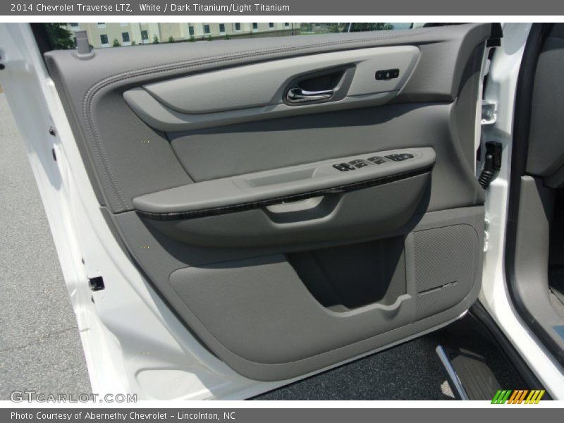 White / Dark Titanium/Light Titanium 2014 Chevrolet Traverse LTZ