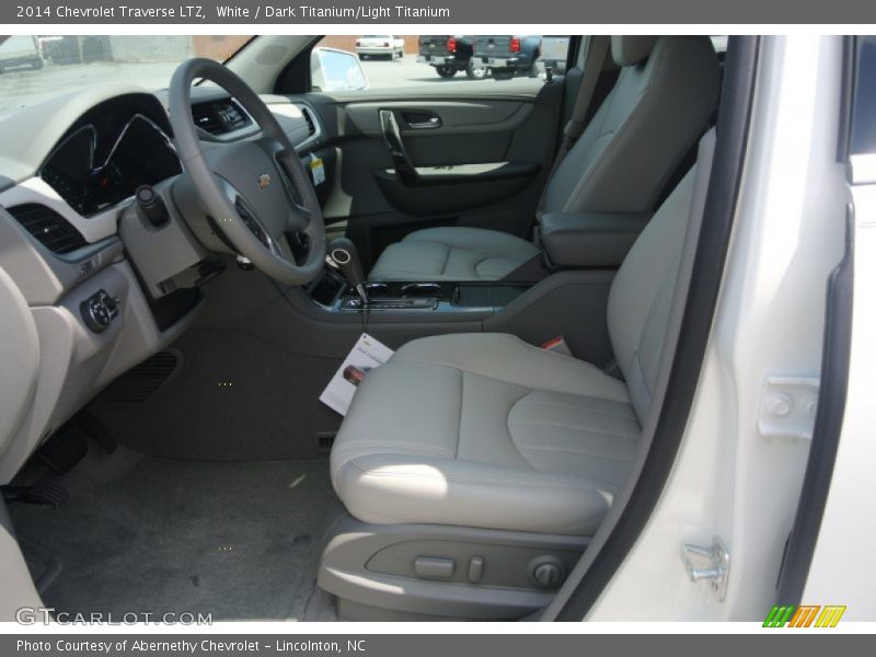 White / Dark Titanium/Light Titanium 2014 Chevrolet Traverse LTZ