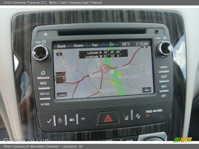 Navigation of 2014 Traverse LTZ