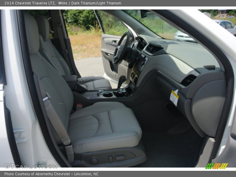 White / Dark Titanium/Light Titanium 2014 Chevrolet Traverse LTZ
