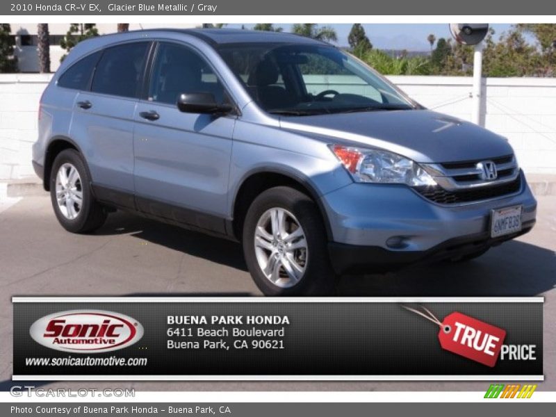 Glacier Blue Metallic / Gray 2010 Honda CR-V EX
