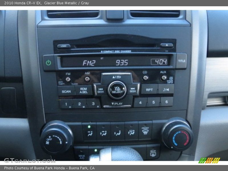Glacier Blue Metallic / Gray 2010 Honda CR-V EX
