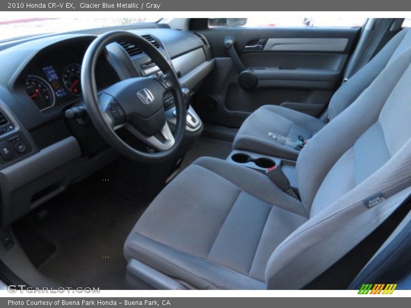 Glacier Blue Metallic / Gray 2010 Honda CR-V EX