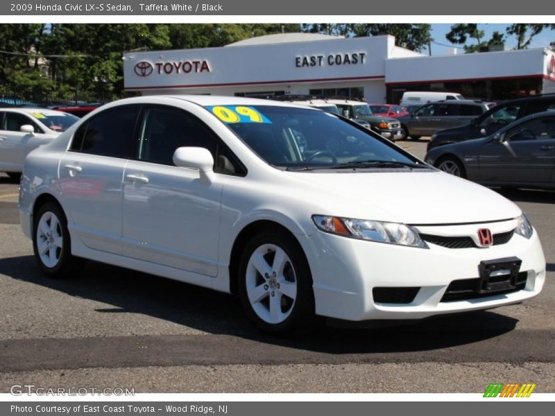 Taffeta White / Black 2009 Honda Civic LX-S Sedan