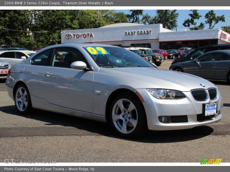 Titanium Silver Metallic / Black 2009 BMW 3 Series 328xi Coupe