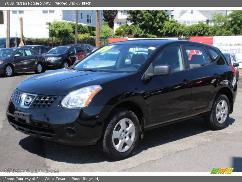 Wicked Black / Black 2009 Nissan Rogue S AWD