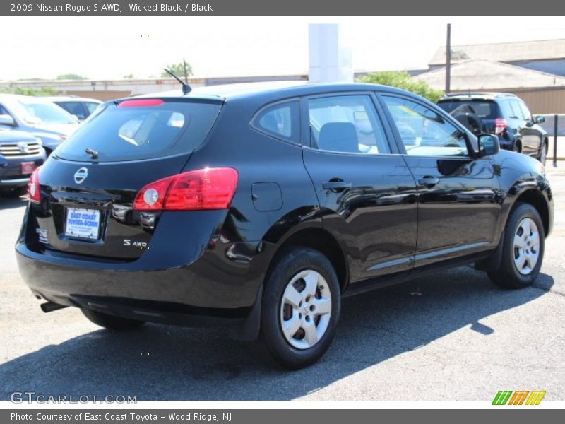 Wicked Black / Black 2009 Nissan Rogue S AWD